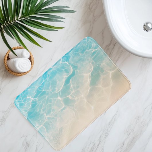 Imitatie Strand Zand Onder Helder Water Anime Styl Badmat