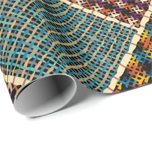 Imitatie van het patroon van de Indische patchwork Cadeaupapier (Rol Hoek)