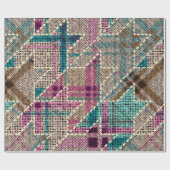 Imitatie van het patroon van de Indische patchwork Cadeaupapier (Vlak)