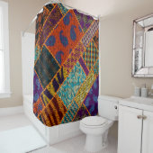Imitatie van het patroon van de Indische patchwork Douchegordijn (In situ)