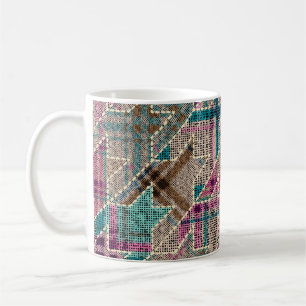 Imitatie van het patroon van de Indische patchwork Koffiemok