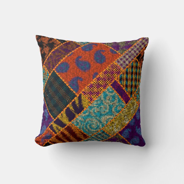 Imitatie van het patroon van de Indische patchwork Kussen (Voorkant)