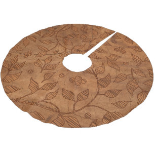 Imitatiehout met textuur van bladeren kerstboom rok