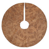 Imitatiehout met textuur van bladeren kerstboom rok (Voorkant)
