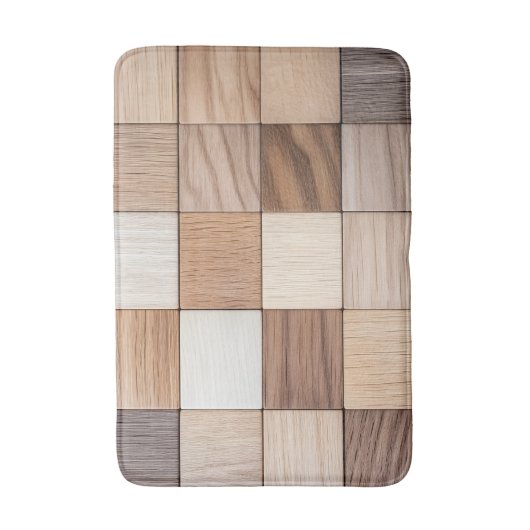 imitatiehouten Tegel Badmat (Voorkant Verticaal)