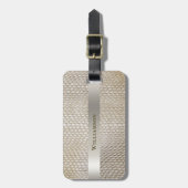 Imitatieleer Leder uit sakeskin Gold Titaniumlabel Bagagelabel (Voorkant verticaal)