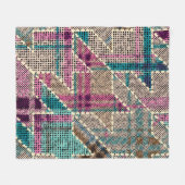 Imitation of indian patchwork pattern with texture fleece deken (Voorkant (Horizontaal))