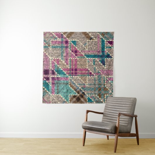 Imitation of indian patchwork pattern with texture wandkleed (In Situ (horizontaal))