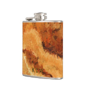 Imitation Woodgrain Burel Personalized  Heupfles (Links)