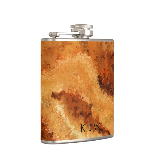 Imitation Woodgrain Burel Personalized  Heupfles (Rechts)