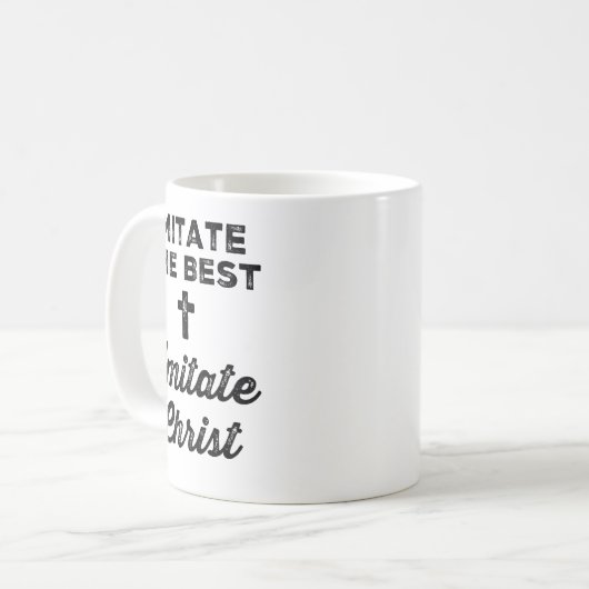Imiteren van het beste; Imiteren van Christus Koffiemok (Voorkant links)