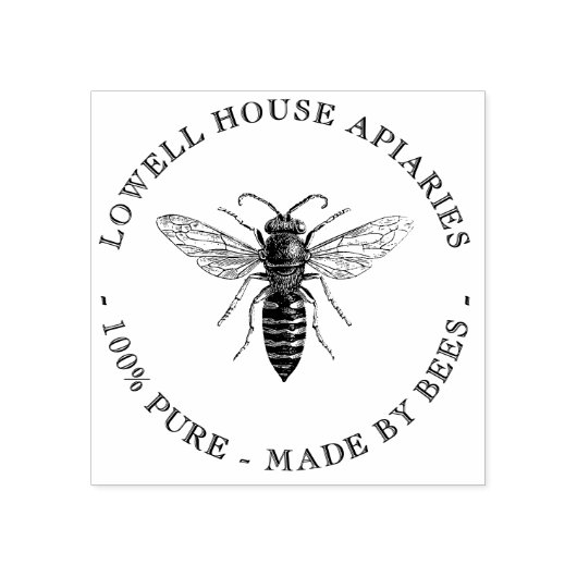 Imker Aangepaste Bijenstallen Elegante Koningin Bi Rubberstempel (Afrduk)