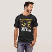 Imker Als ik ren ren jij ook Bee 2 T-shirt (Voorkant volledig)
