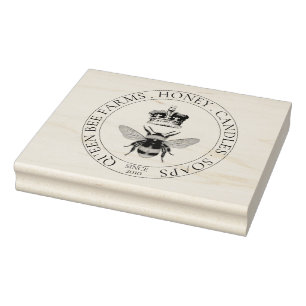 Imker Bij En Kroon Marketing Rubberstempel