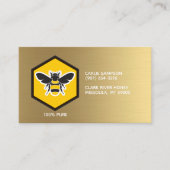 Imker Bijen en Honingraat Wit Goud Visitekaartje (Voorkant)