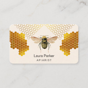 Imker Bijenkorf Imker Gouden imker Visitekaartje