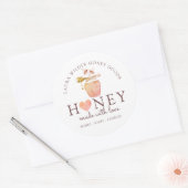 Imker Bijenstal Honing Ronde Sticker (Envelop)