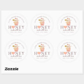 Imker Bijenstal Honing Ronde Sticker (Vel)