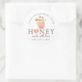 Imker Bijenstal Honing Ronde Sticker (Tas)