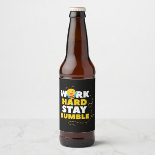 Imker Cadeau Bij Werkt Hard Blijf Zoemen Bier Etiket