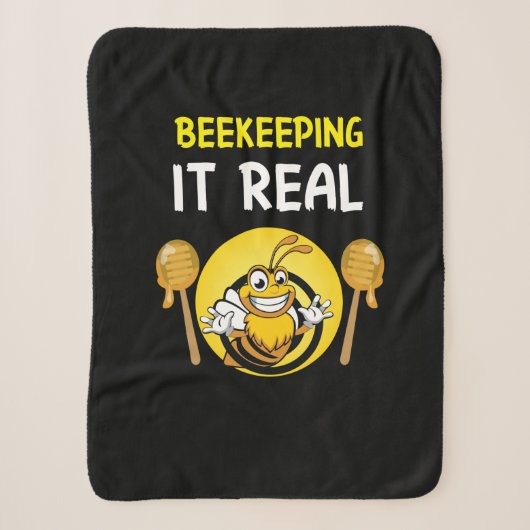 Imker Cadeau | Bijenteelt Het Is Echt Sherpa Deken (Voorkant)