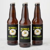 Imker Cadeau | Hommels Kwadraat Bier Etiket (Flessen)