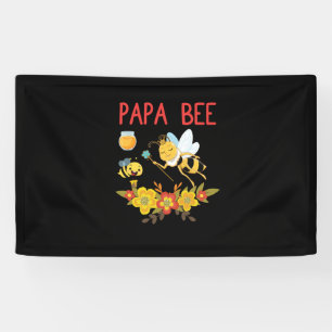 Imker Cadeau   Papa Bee Bloemen Spandoek