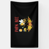 Imker Cadeau | Papa Bee Bloemen Spandoek (Verticaal)