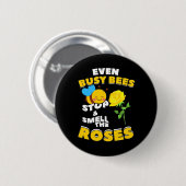 Imker Cadeau | Zelfs Dichte Bijen Ronde Button 5,7 Cm (Voorkant /achterkant)