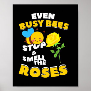 Imker Cadeau Zelfs drukke bijen Poster