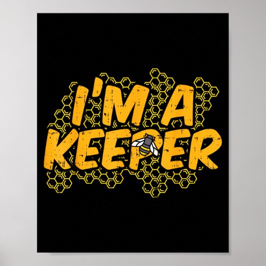 Imker Funny Beekeeping Grap Humor Honing Aarist Ca Poster (Voorkant)