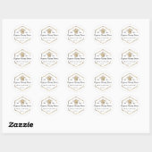 Imker Gouden Hommelnest Ronde Sticker (Vel)