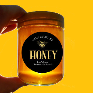 Imker Gouden Honing Stickers – Klassieke Ronde Hon