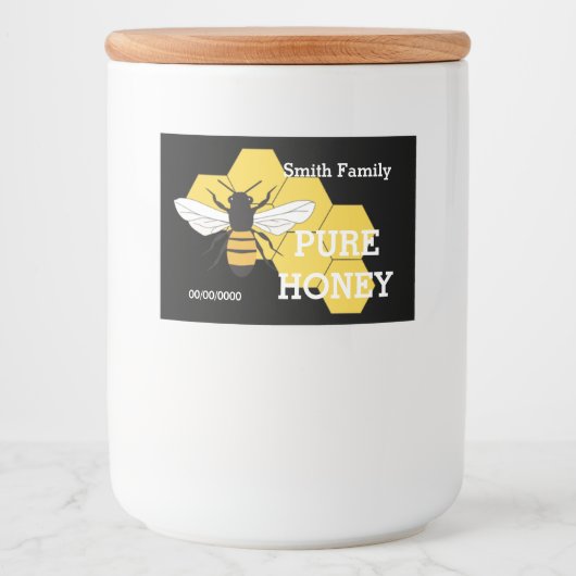 Imker Honey Bee Boerderij Aangepaste Container Lab Voedselcontainer Etiket (Voorkant)