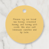 Imker Honey Bee Dank u Promotionele Gift Label (Achterkant)