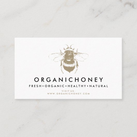 Imker Honey Gold Hommel Visitekaartje (Voorkant)