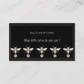 Imker Honey Klantloyaliteit Kaart Punch Zwart Klantenkaartje (Achterkant)