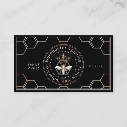 Imker Honey Klantloyaliteit Kaart Punch Zwart Klantenkaartje (Voorkant)