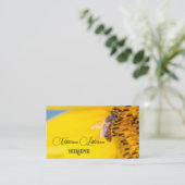 Imker Honing Apiarist honing bij gele bloem Visitekaartje (Staand voorkant)