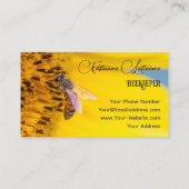 Imker Honing Apiarist honing bij gele bloem Visitekaartje (Achterkant)