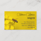 Imker Honing Apiarist honing bij gele bloem Visitekaartje (Achterkant)