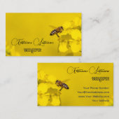 Imker Honing Apiarist honing bij gele bloem Visitekaartje (Voorkant / Achterkant)