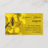 Imker Honing Apiarist honing bij gele bloem Visitekaartje (Achterkant)