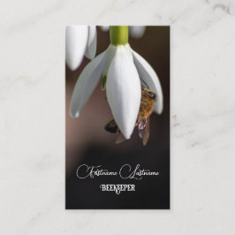 Imker Honing Apiarist honing bij witte bloem Visitekaartje