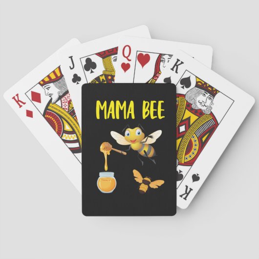 Imker kunst mama bij pokerkaarten (Achterkant)