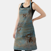 Imker Monogram Initiaal noodhout Schort (Insitu)