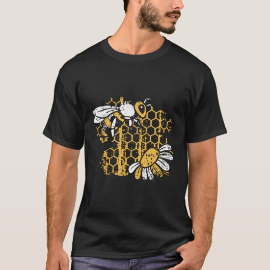 imker ontwerp honing bijen ontwerp t-shirt (Voorkant)