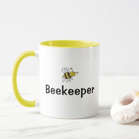 Imker professionele diensten koffie mok (Met donut)