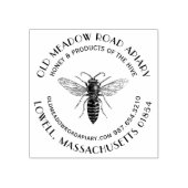 Imker Queen Bee Honey Custom Logo Bijenstempel Rubberstempel (Afrduk)