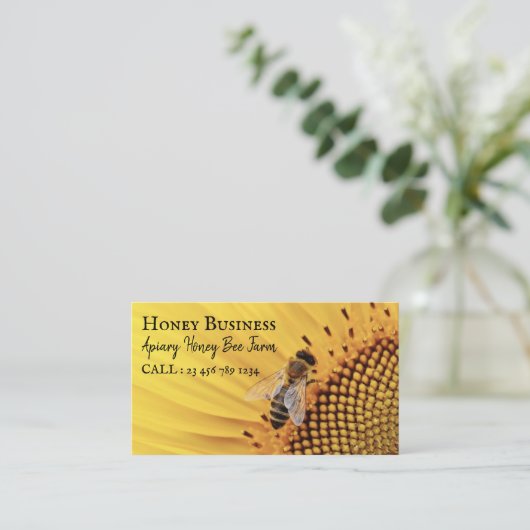 Imker raat pure raw farm Bijenhouder Visitekaartje (Staand voorkant)